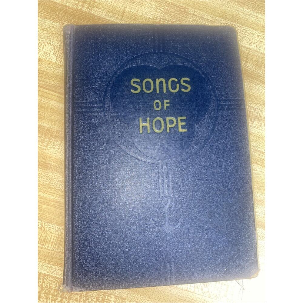 Vintage Music Hard Cover Book Songs of Hope Christian Hymnal 1948 USA Gospel